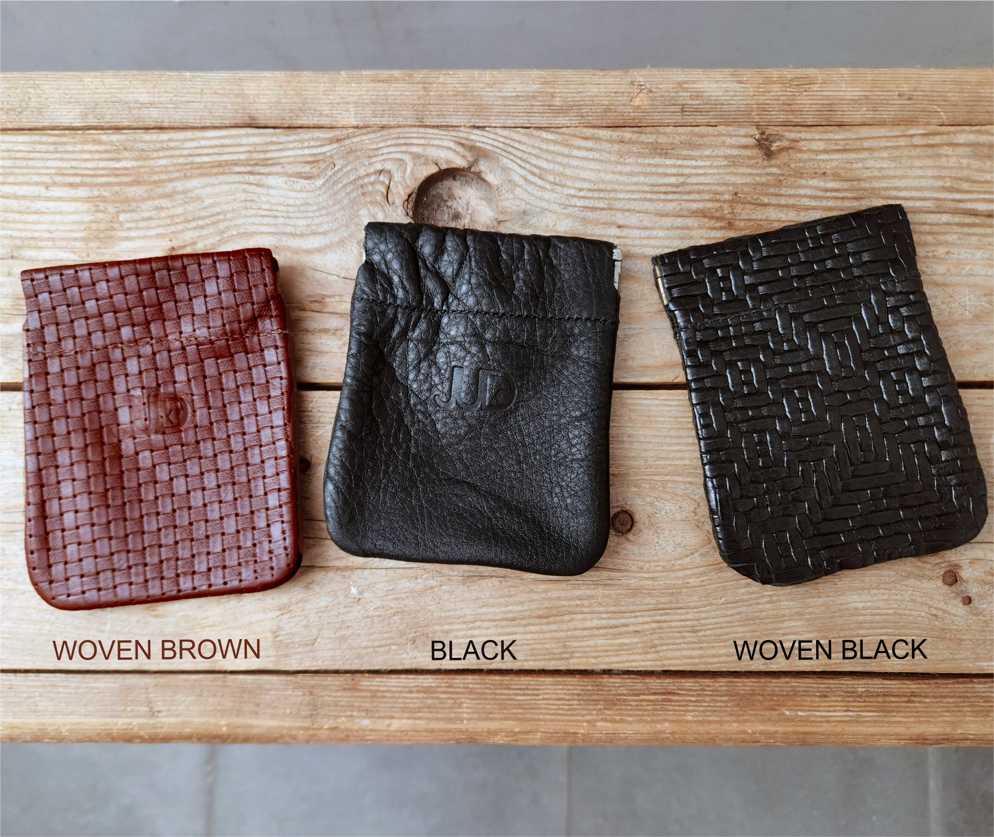 Squeeze Leather Pouch Wallet