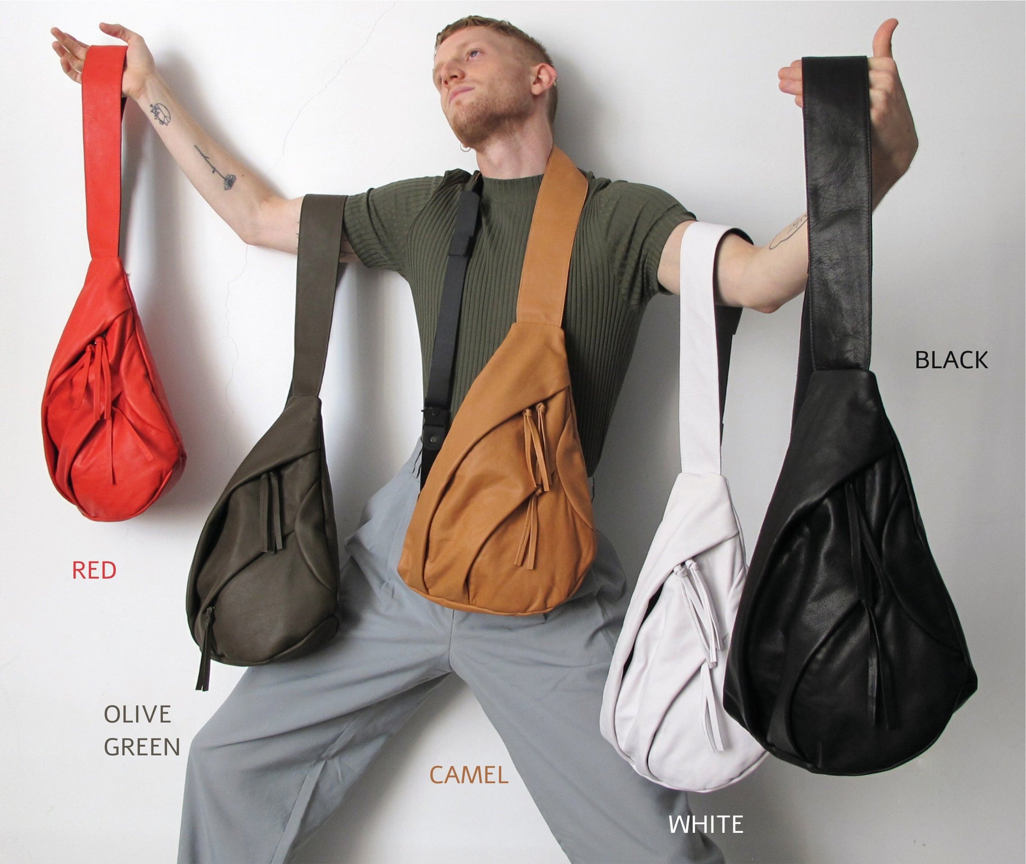 The TriSling Leather Crossbody Sling Bag