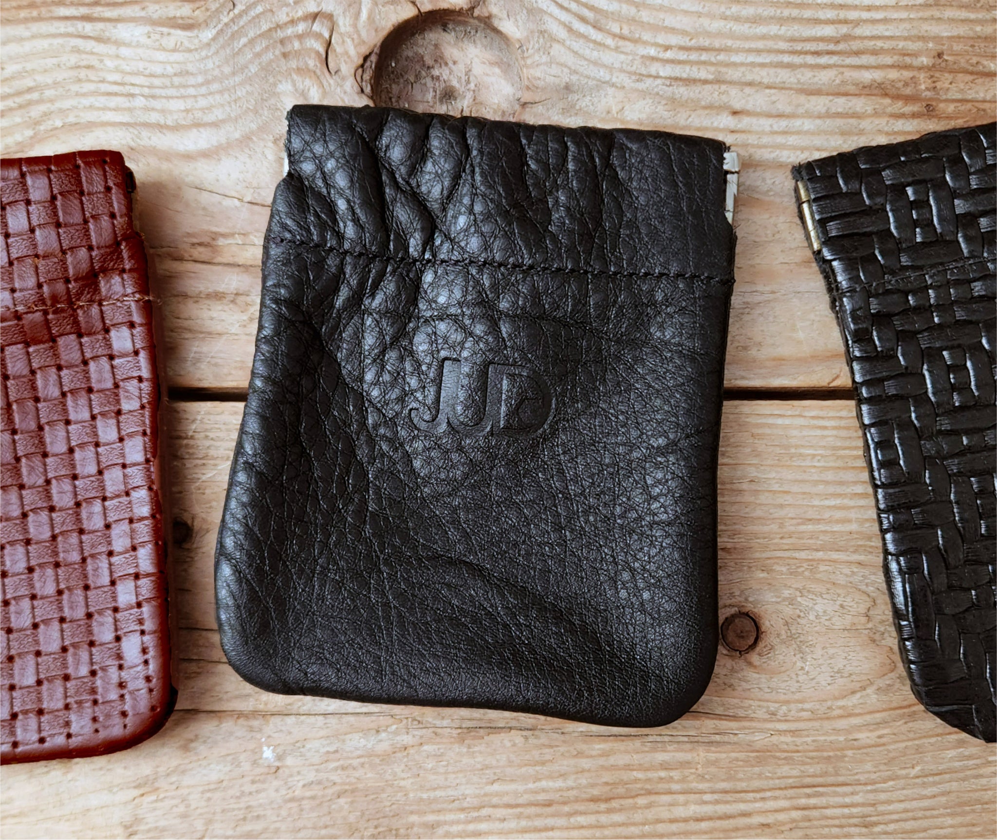 Squeeze Leather Pouch Wallet