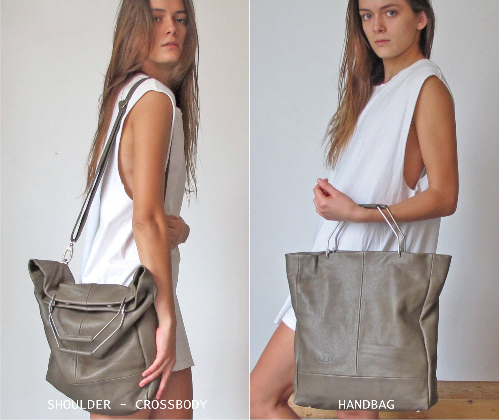 5in1 Convertible Leather Backpack, Handbag, Tote, Crossbody & Shoulder Bag  – judtlv