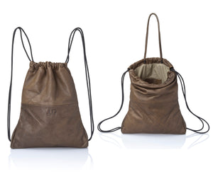 Leather Drawstring Backpack judtlv