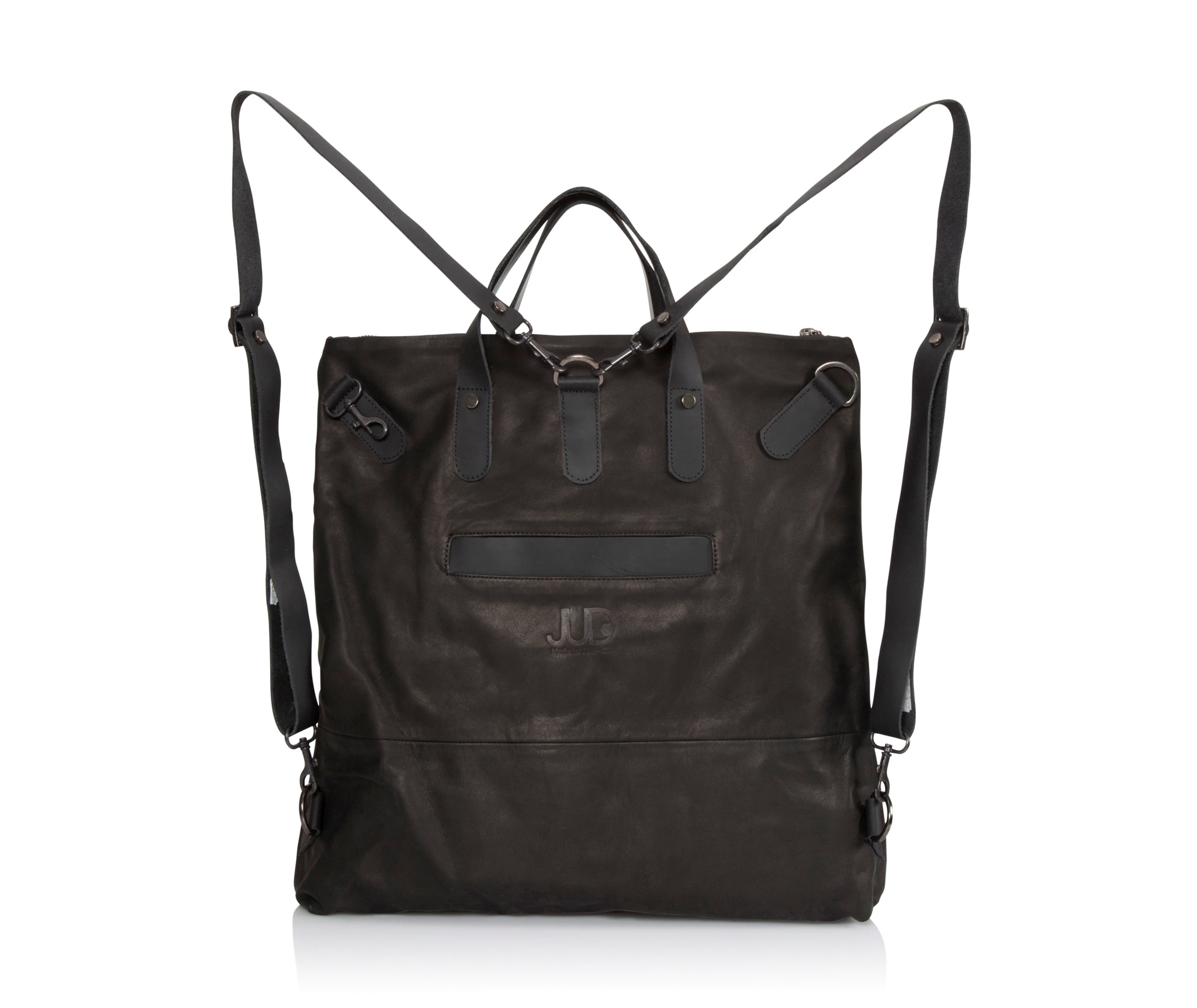 black leather convertible tote backpack 5in1 Convertible Backpack