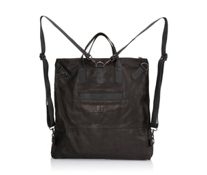 convertible backpack tote black cross body leather 5in1 Convertible Leather Backpack, Handbag, Tote, Crossbody & Shoulder Bag Walnut brown