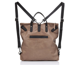 convertible purse to backpack leather 5in1 Convertible Leather Backpack, Handbag, Tote, Crossbody & Shoulder Bag Gold